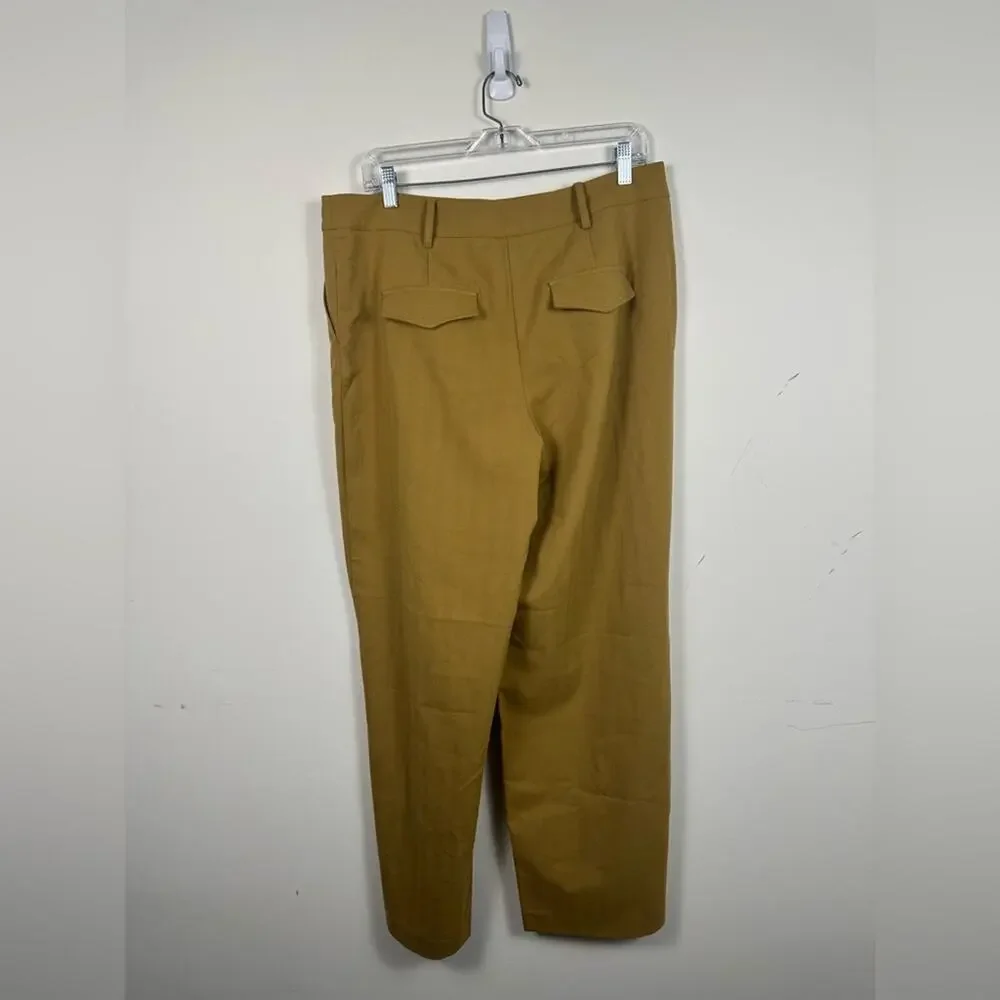 NA-KD Pant Suit Set Women 2XL Tan NWT Oversized Blazer Straight Leg Pants